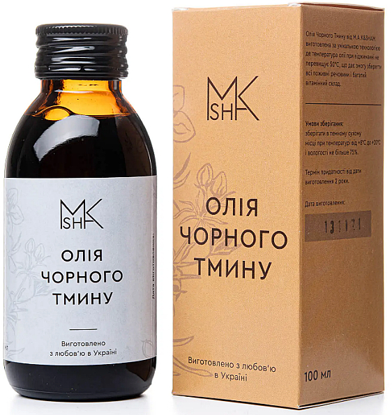 Масло черного тмина 100% - M.A.K&SHAM — фото N1