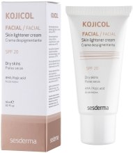 Духи, Парфюмерия, косметика Осветляющий крем с СЗФ 20 - SesDerma Laboratories Kojicol Skin Lightener Cream SPF 20