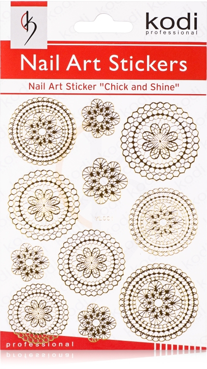 Наклейки для дизайну нігтів - Kodi Professional Nail Art Stickers YL001 — фото N1