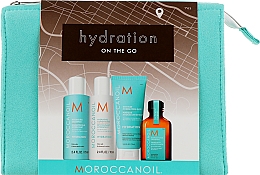 Духи, Парфюмерия, косметика Набор "Увлажнение" - MoroccanOil Hydration On The Go (mask/75ml + sh/70ml + cond/70ml + oil/25ml + bag)