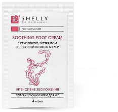 Смягчающий крем для ног с мочевиной, экстрактом водорослей и маслом арганы - Shelly Soothing Foot Cream (саше) — фото N2