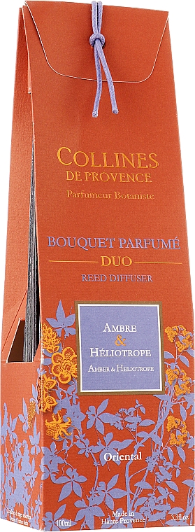 Аромадиффузор "Амбра и Гелиотроп" - Collines de Provence Bouquet Aromatique Amber & Heliotrope — фото N1