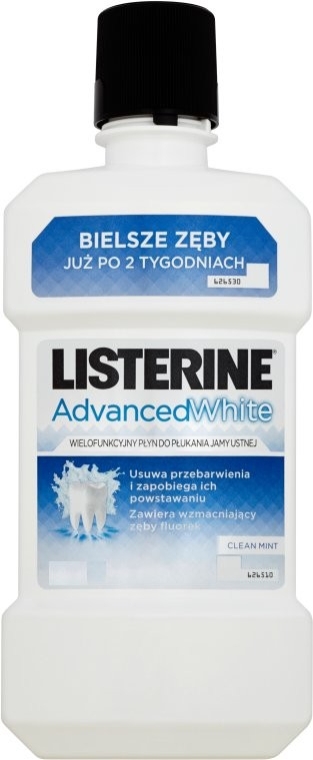 Ополіскувач для порожнини рота - Listerine Advanced White Clean Mint — фото N1