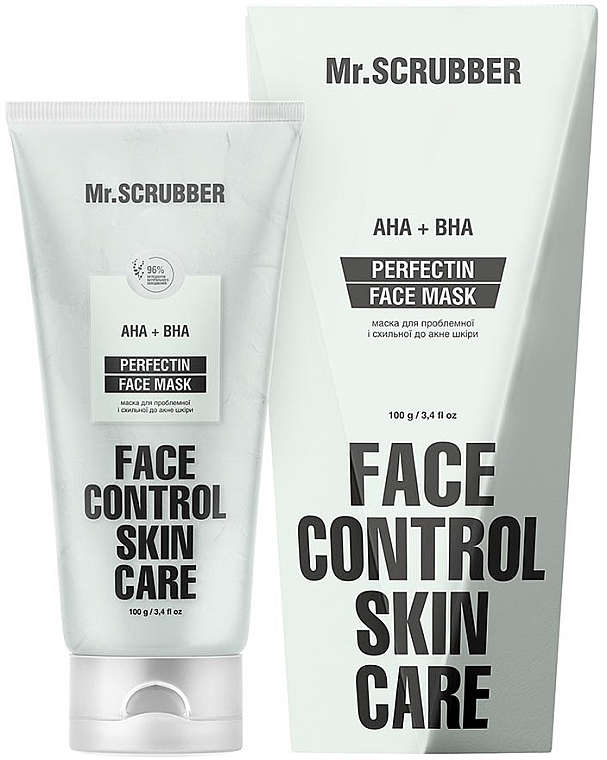 Маска для проблемної та схильної до акне шкіри - Mr.Scrubber Face Control Skin Care Perfectin AHA + BHA Face Mask — фото N1