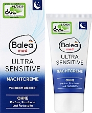 Нічний зміцнюючий гіпоалергенний ультрачутливий крем для обличчя - Balea MED Ultra Sensitive — фото N2