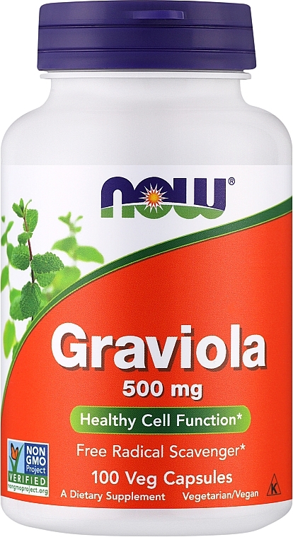 Капсулы "Гравиола", 500 мг - Now Foods Graviola — фото N1