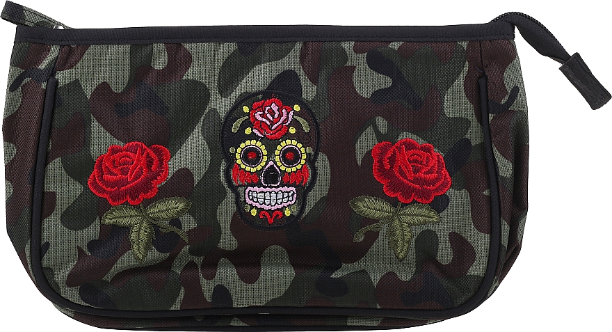 Косметичка "Camouflage", 95894, троянди і череп - Top Choice — фото N1