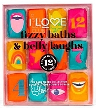 Набор, 12 продуктов - I Love... Fizzy Bath & Belly Laughs Bath Fizzers — фото N1