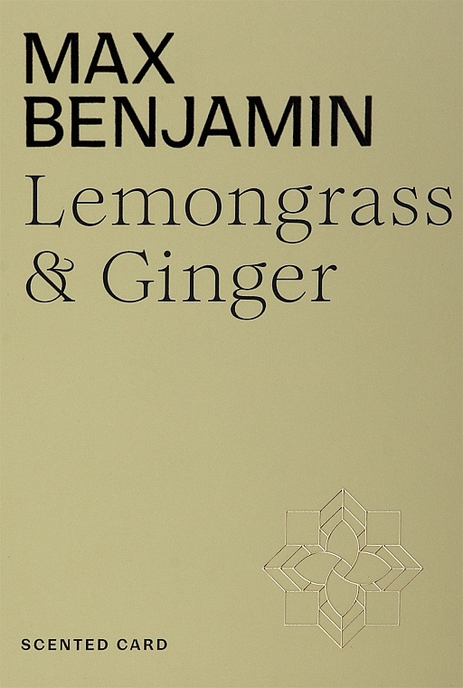 Ароматическое саше - Max Benjamin Scented Card Lemongrass & Ginger — фото N1