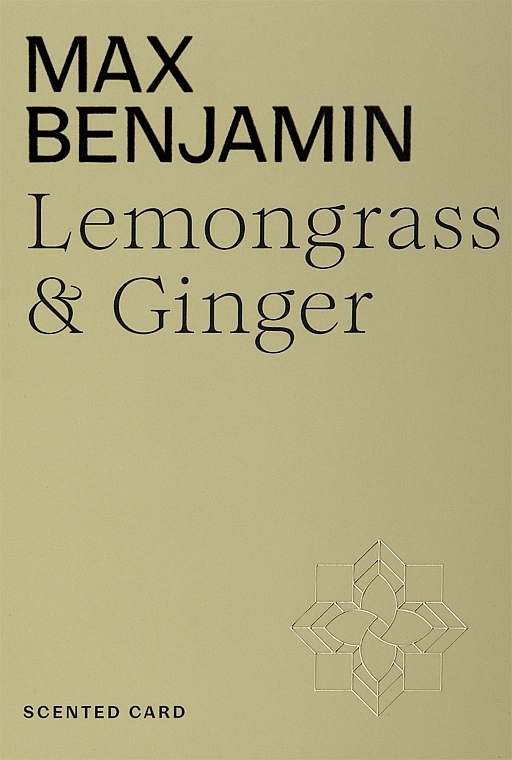 Ароматическое саше - Max Benjamin Scented Card Lemongrass & Ginger ...