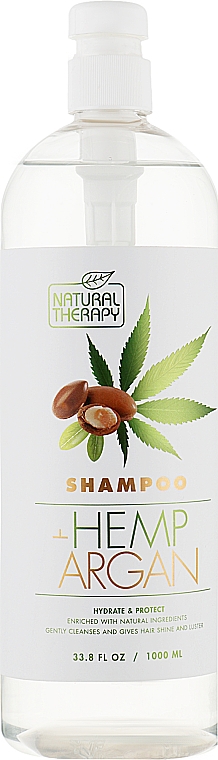 Шампунь для волос с экстрактом конопли и аргановым маслом - Natural Therapy Hemp + Argan Shampoo