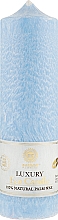 Свеча из пальмового воска колонна голубая 21,5 см - Saules Fabrika Luxury Eco Candle — фото N1