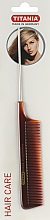 Духи, Парфюмерия, косметика Расческа с металлической ручкой, 21.5 см - Titania Havannah