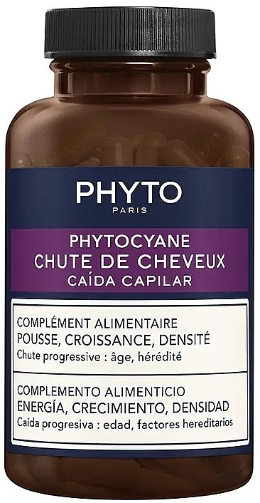 Харчова добавка проти випадання волосся - Phyto Phytocyan Anti-Hair Loss Food Supplement — фото N1