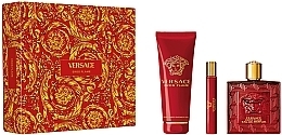 Парфумерія, косметика Versace Eros Flame - Набір (edp/100ml + sh/gel/150ml + edp/10ml)