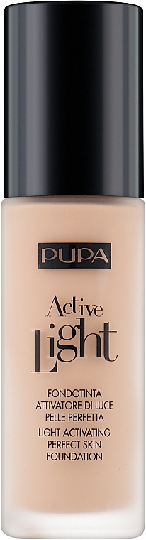 УЦІНКА Тональний крем для обличчя з ефектом природного сяйва - Pupa Active Light SPF10 * — фото N2