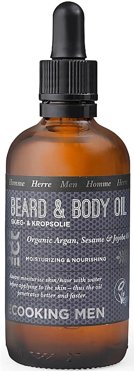 Багатофункціональна олія для тіла й бороди - Ecooking Men Beard & Body Oil — фото N1