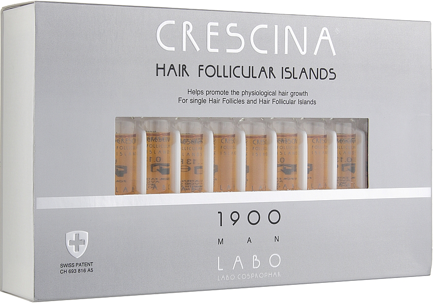Лосьон для стимуляции роста волос для мужчин 1900 - Crescina Hair Follicular Islands Re-Growth 1900 — фото N1