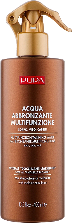 Вода для загара и защиты лица, тела и волос - Pupa Multifunzione Tanning Water — фото N1