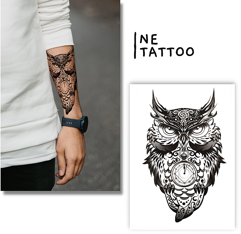 Временные тату «Рассудительная сова» - Ne Tattoo — фото N1