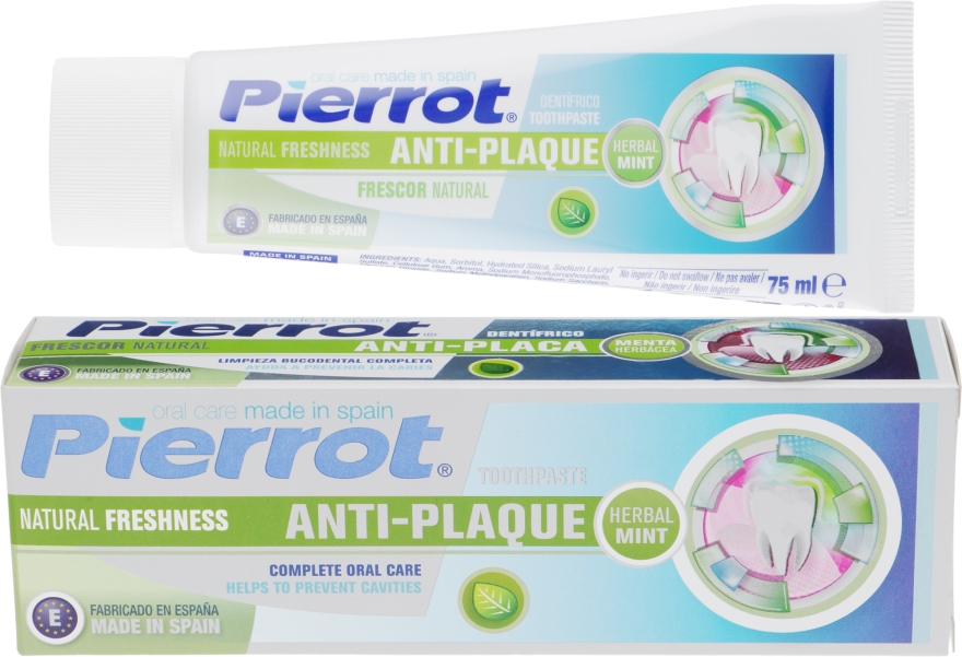 Зубная паста "Мята и Фтор" - Pierrot Natural Freshness Toothpaste 