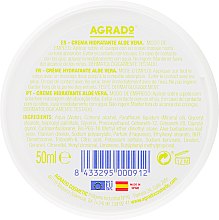 Увлажняющий универсальный крем для лица, рук и тела "Алоэ вера" - Agrado Mini Cream Go! — фото N3