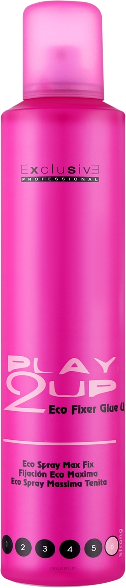 Спрей для волос сильной фиксации - Exclusive Professional Play2Up Eco Fixer Glue Up Spray — фото 300ml