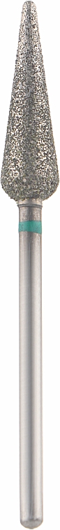 Фреза алмазна "Нірка закруглена, довга" 893 065G, діаметр 6.5 мм, зелена - Nail Drill — фото N1