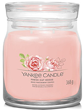 Духи, Парфюмерия, косметика Ароматическая свеча в банке "Fresh Cut Roses", 2 фитиля - Yankee Candle Singnature 