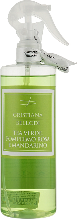 Арома-спрей для дому з ефірними оліями й спиртом "Green tea, Pink Grapefruit and Mandarin" - Cristiana Bellodi — фото N3