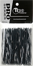 Шпильки для волос ровные без наконечника 80мм, черный - Tico Professional — фото N1