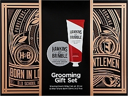 Подарунковий набір для гоління - Hawkins & Brimble Shaving Gift Box (shaving/cr/100ml + ash/balm/125ml) — фото N1