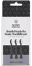 Змінні насадки для електричної зубної щітки, сірі - Spotlight Oral Care Sonic Head Replacements In Graphite Grey — фото N1