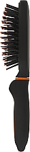 Массажная овальная мини щетка для волос, оранжевая - Titania Softtouch — фото N3
