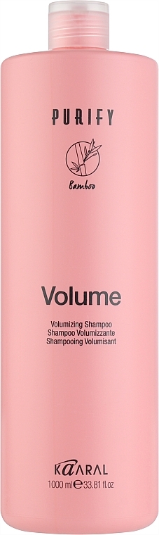 Шампунь для тонкого волосся, з екстрактом бамбука - Kaaral Purify Volume Shampoo — фото N1