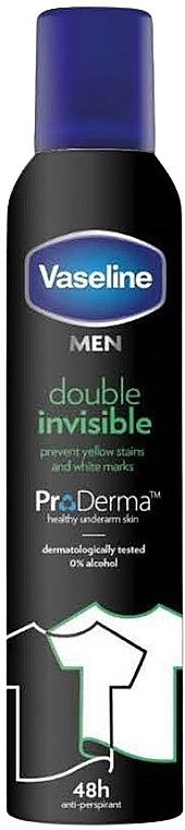 Дезодорант-спрей - Vaseline Men Double Invisible Antiperspirant — фото N1