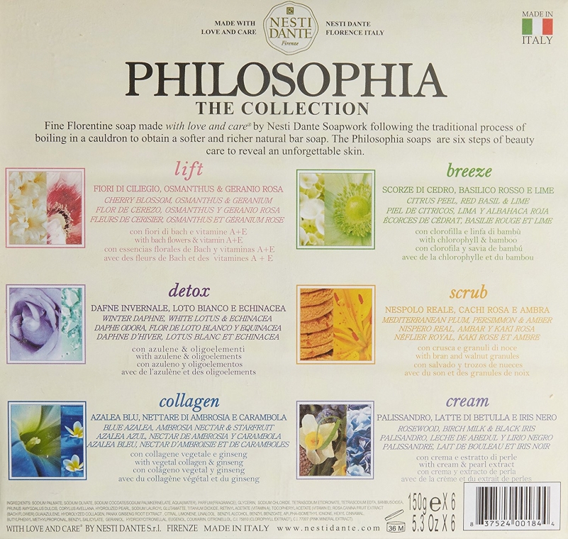 Подарунковий набір мила "Філософія" - Nesti Dante Philosophia Collection (soap/6x150g) — фото N2