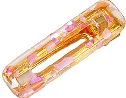 Заколка для волос прямоугольная, с розовыми блестками - Lolita Accessories  — фото N1