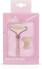 Духи, Парфюмерия, косметика Набор массажеров для лица - Kokomo Barbie Just As You Are Rose Quartz Eye Stone Massager & Face Roller