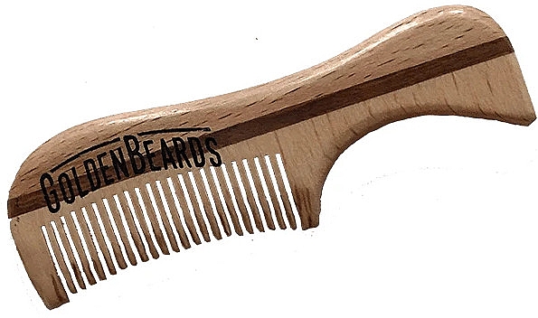 Гребінь для бороди з еко-дерева, 9,5 см - Golden Beards Eco Moustache Comb — фото N1