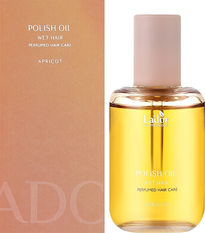 Парфумована олія для волосся "Абрикос" - La'dor Polish Oil Wet Hair Apricot — фото N2