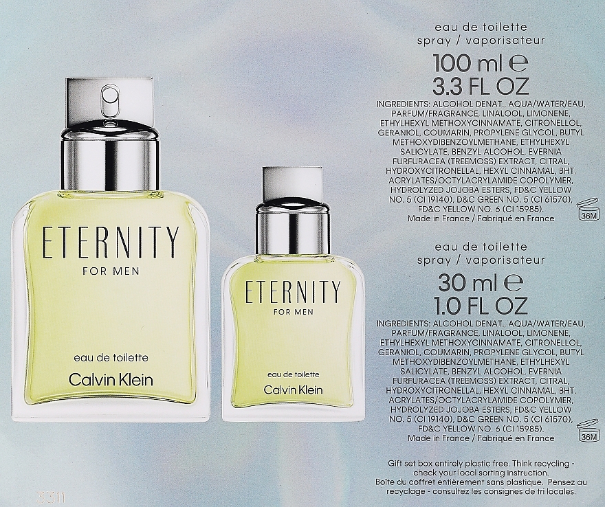 Calvin Klein Eternity For Men - Набор (edt/100ml + edt/30ml) — фото N5
