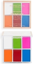 Краски для лица - Makeup Revolution Artist Collection Primary Face Paint Palette — фото N2