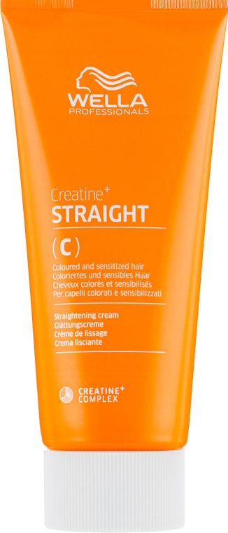 Крем для выпрямления окрашенных и чувствительных волос - Wella Professionals Creatine+ Straight C