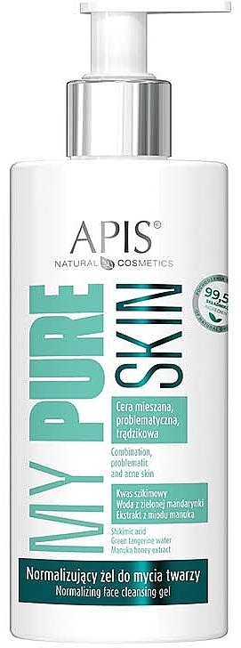 Нормалізувальний очищувальний гель для проблемної шкіри - APIS Professional My Pure Skin Normalizing Face Cleansing Gel — фото N1