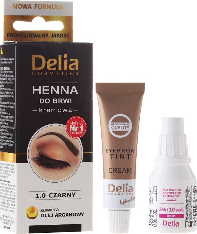 Крем-краска для бровей - Delia Cosmetics Color Cream Eyebrow Dye