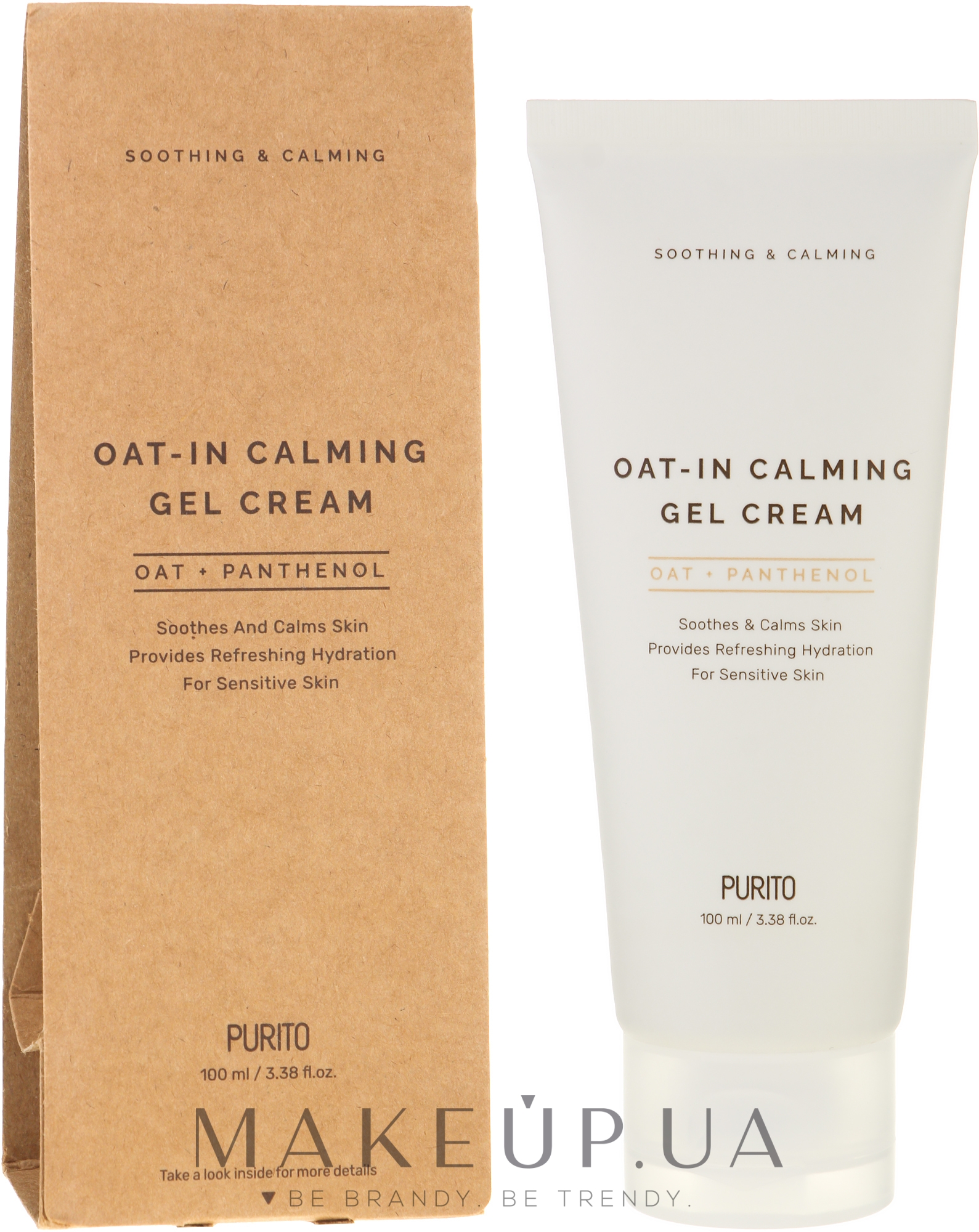 Успокаивающий гель-крем для лица с семенами овса - Purito Oat-in Calming Gel Cream — фото 100ml