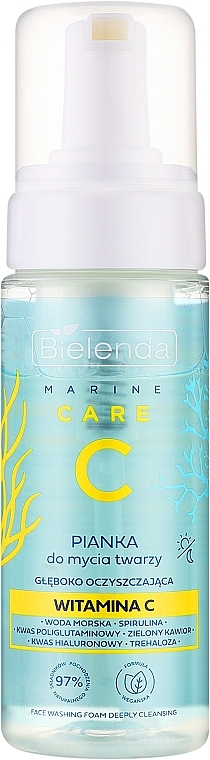 Очищувальна пінка для вмивання обличчя - Bielenda C Marine Care Face Washing Foam Deeply Cleansing — фото N1