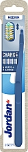 Парфумерія, косметика Зубна щітка, середньої жорсткості + 4 змінні насадки, синя - Jordan Change Medium