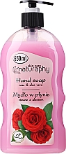 Рідке мило для рук "Троянда і алое вера" - Bluxcosmetics Naturaphy Rose & Aloe Vera Hand Soap — фото N1